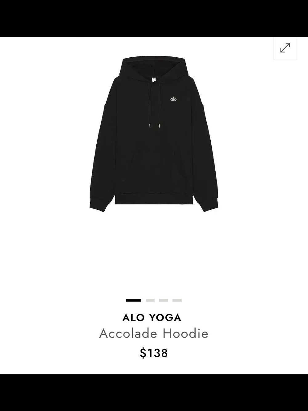 ALO Yoga Black Accolade Hoodie Unisex XL